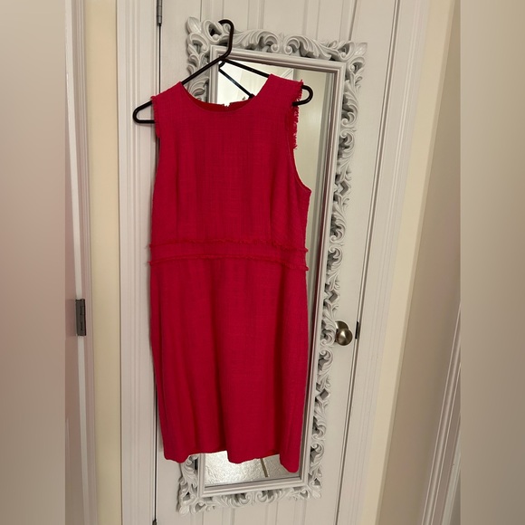 Hot Pink Tweed J. Crew Dress - Picture 1 of 5